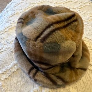 Anthropology Faux Fur Bucket Hat